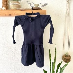 Lili Gaufrette navy knit dress